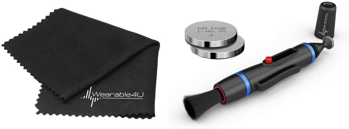 Holosun HE515CT-RD Circle Red Dot/Solar/Titanium Sight Lens Cleaning Pen, Extra Battery and Lens Cleaning Cloth Bundle