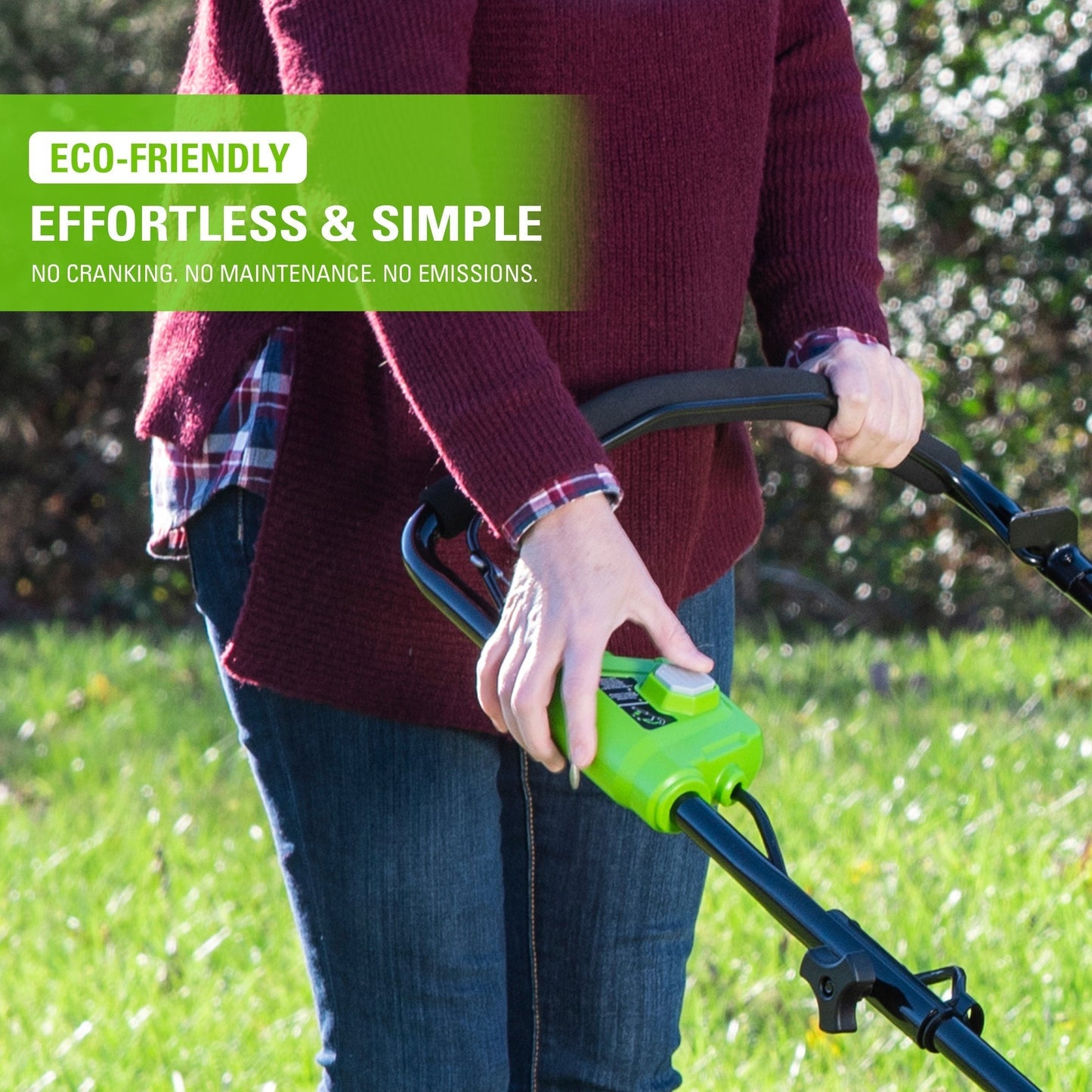 Greenworks 40V 20" Cordless Battery 3-in-1 Push Lawn Mower w/ 4.0Ah Battery & Charger - 2516302