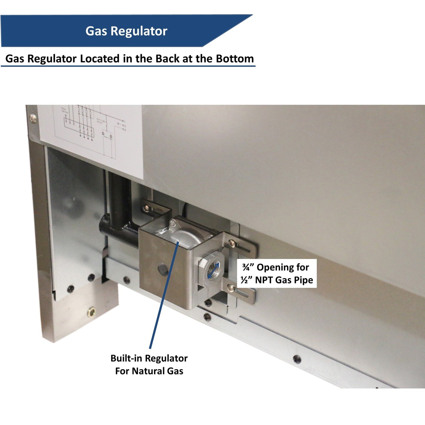 Combo Awoco 36” Freestanding 6 Burners Range with 36'' RH-S10-36E Under Cabinet Range Hood - JK36A1-T-NG+RH-S10-36E