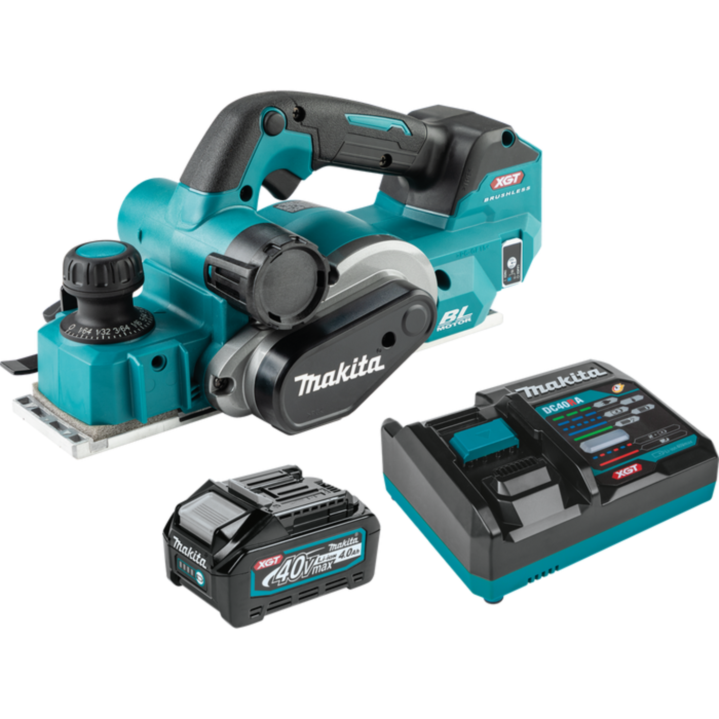 Makita 40V max XGT Brushless Cordless 3‑1/4" Planer Kit, AWS Capable  - GPK01M1
