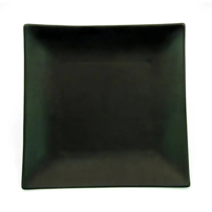 CAC China Square Plate Non-Glare Glaze Black 11 1/2" Case of 12 Pcs - 6-S21-BLK