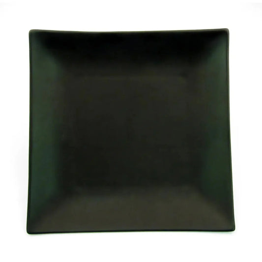 CAC China  Square Plate Non-Glare Glaze Black 10" Case of 12 Pcs - 6-S16-BLK