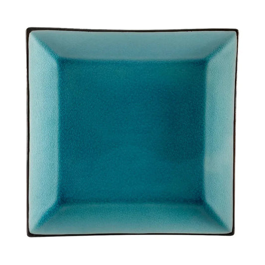 CAC China  Square Plate Lake Blue 10" Case of 12 Pcs - 6-S16-BLU