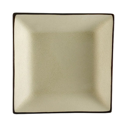 CAC China Square Plate Creamy White 10" Case of 12 Pcs - 6-S16-W