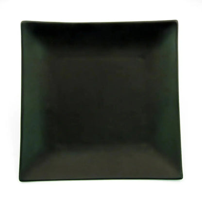 CAC China Square Plate Non-Glare Glaze Black 11 1/2" Case of 12 Pcs - 6-S21-BLK