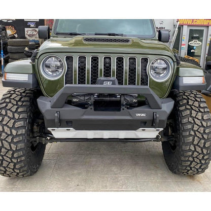 Rival 2020-2022 Jeep Wrangler Jl & Gladiator Jt Stubby Front Bumper Aluminum - 2D.2702.2-NL