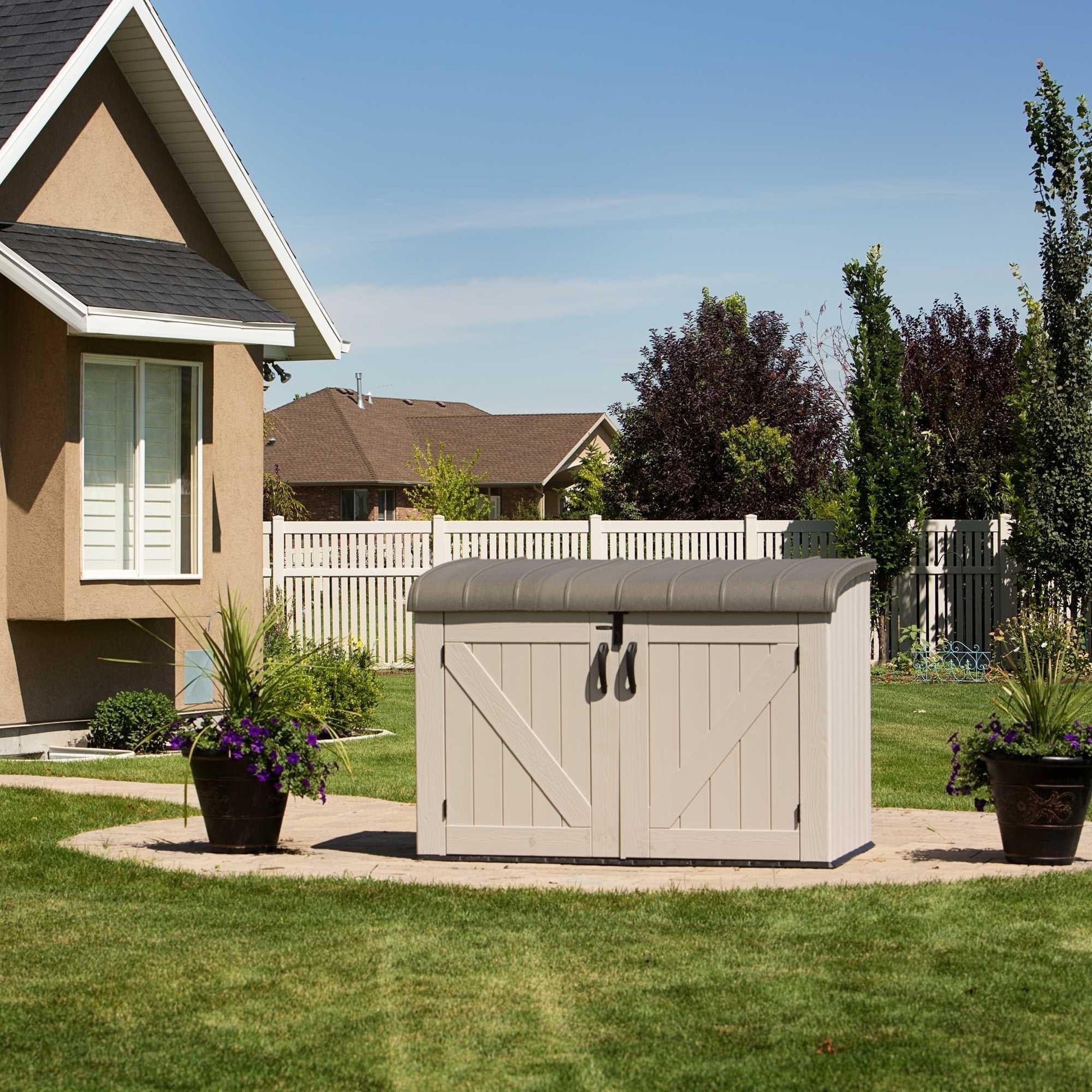 Lifetime Horizontal Storage Shed (75 Cubic Feet) - 60170 - Backyard Provider