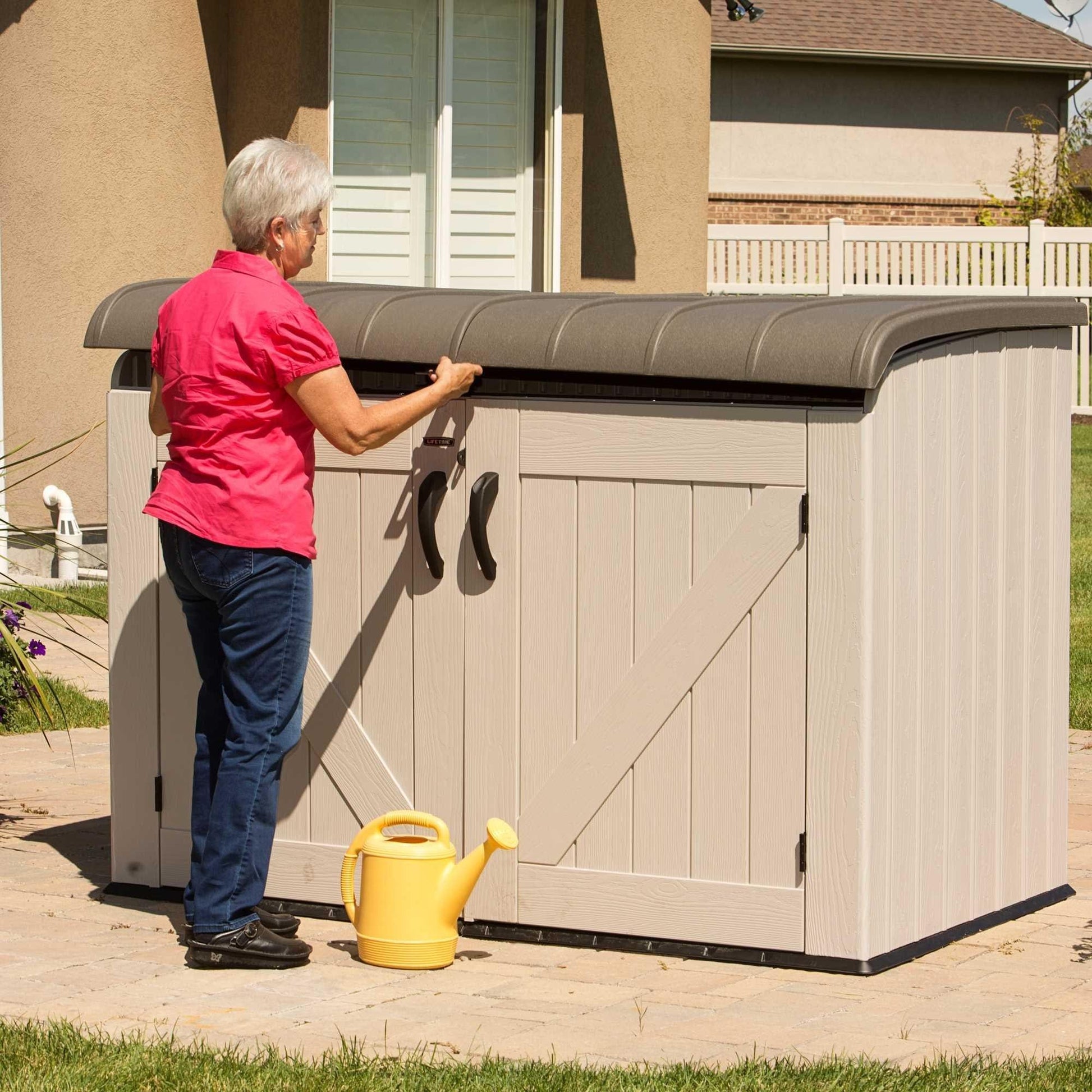 Lifetime Horizontal Storage Shed (75 Cubic Feet) - 60170 - Backyard Provider