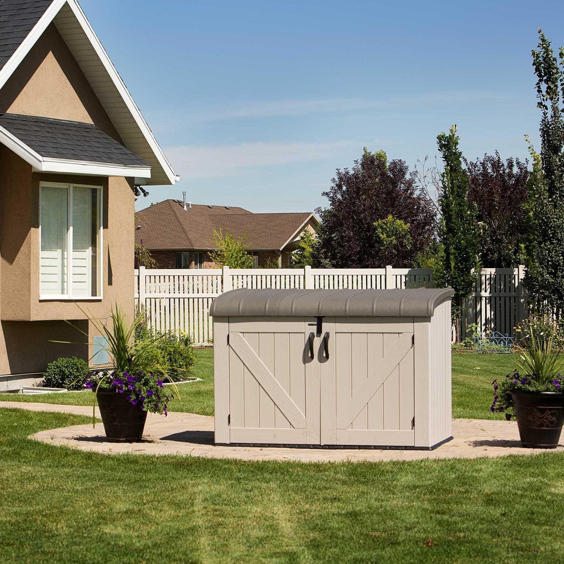 Lifetime Horizontal Storage Shed (75 Cubic Feet) - 60170 - Backyard Provider