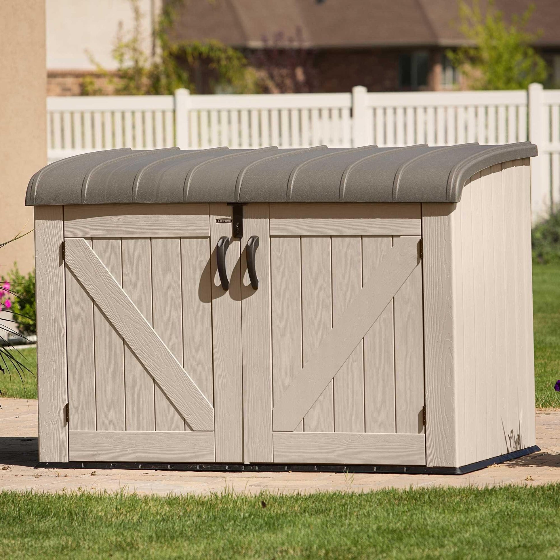 Lifetime Horizontal Storage Shed (75 Cubic Feet) - 60170 - Backyard Provider