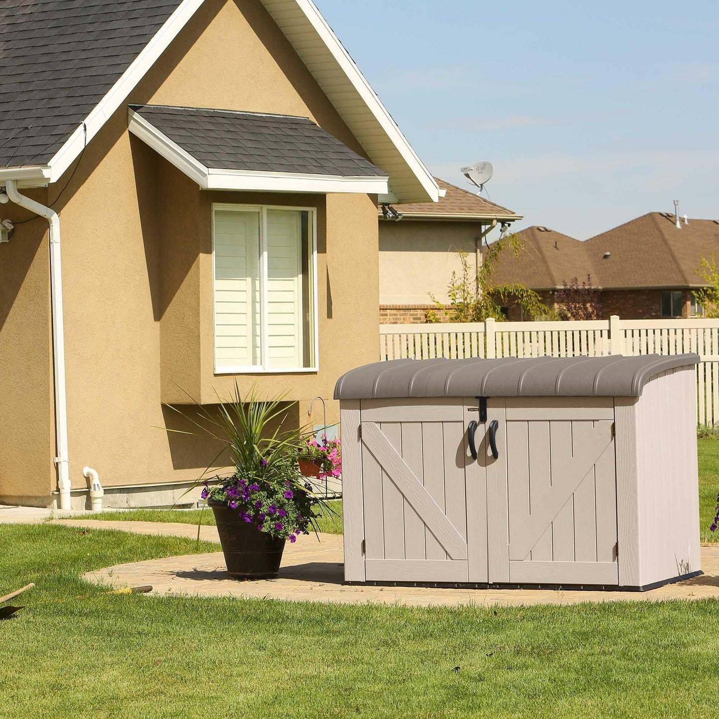 Lifetime Horizontal Storage Shed (75 Cubic Feet) - 60170 - Backyard Provider