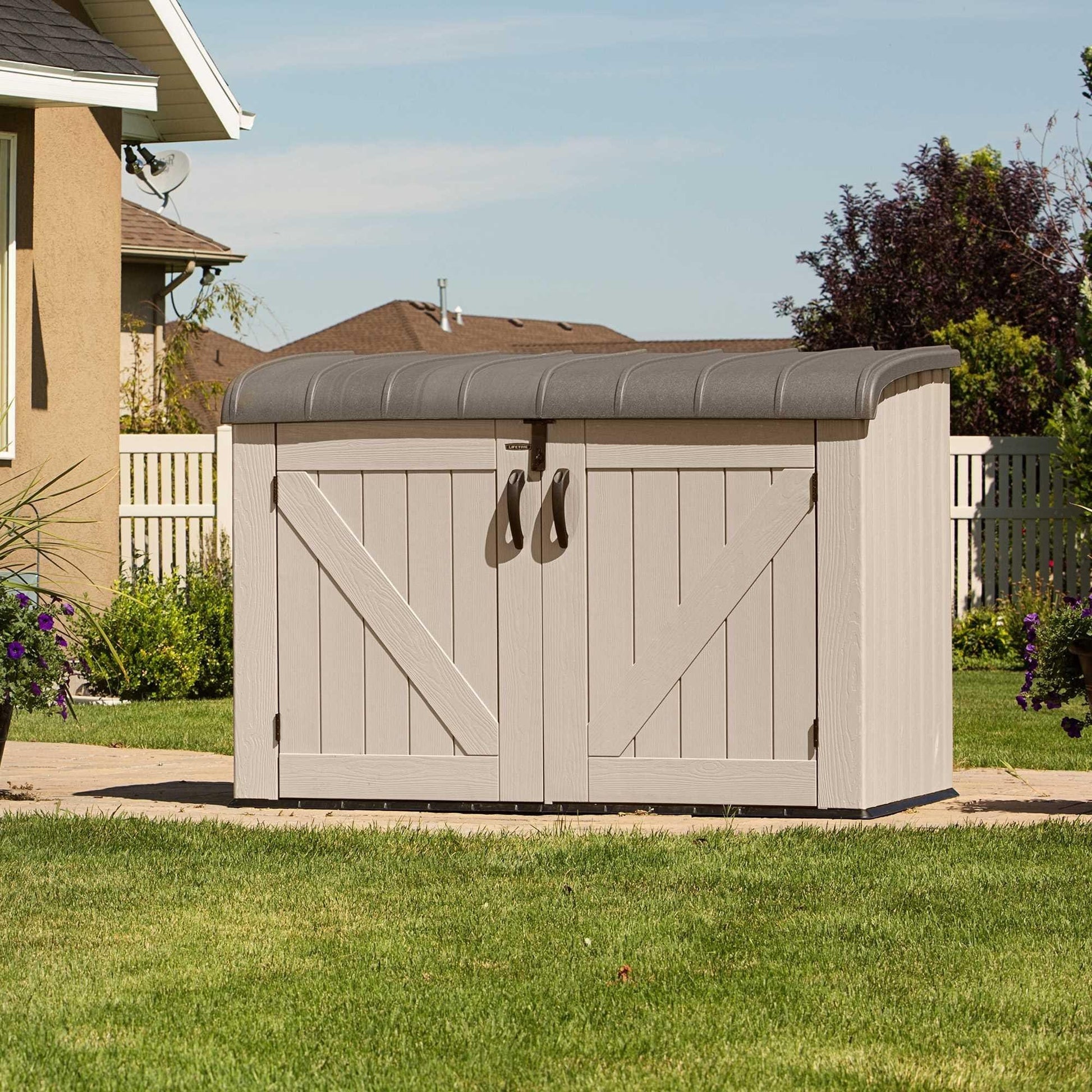 Lifetime Horizontal Storage Shed (75 Cubic Feet) - 60170 - Backyard Provider