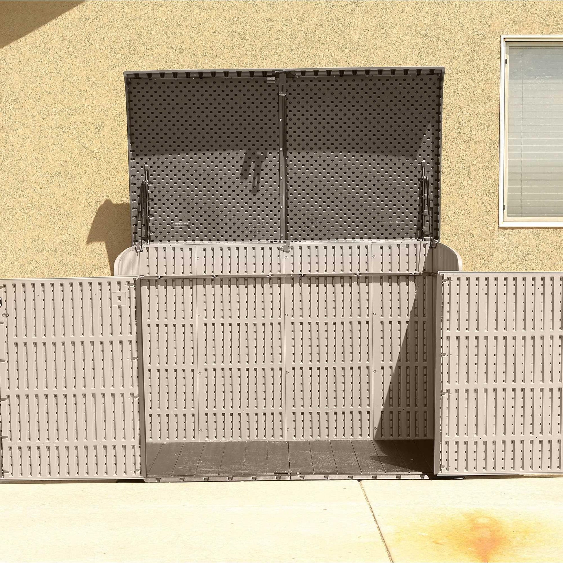 Lifetime Horizontal Storage Shed (75 Cubic Feet) - 60170 - Backyard Provider