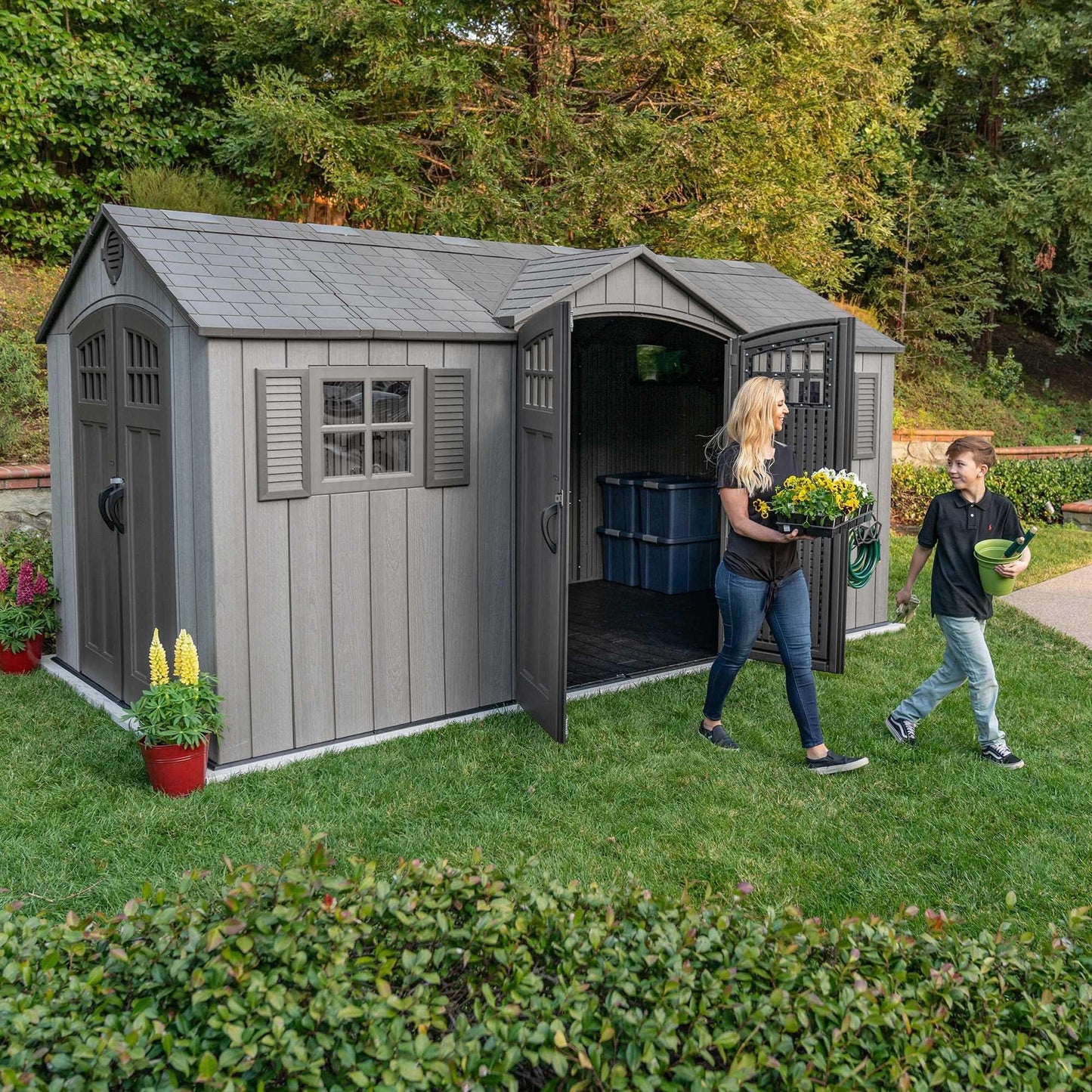 Lifetime 15 Ft X 8 Ft Outdoor Storage Shed - 60318 - Backyard Provider