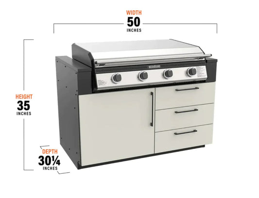 Blackstone 50" griddle cabinet base with 36 inch Kitchen Griddle - 6037