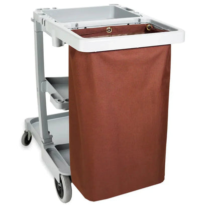 Hospitality 1 Source RHCBG36BR Rubbermaid 17" x 36" Cart Bag — Brown Case Pack of 6 Pieces - RHCBG36BR