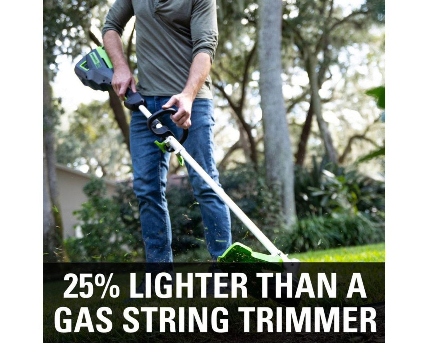 Greenworks 60V 16" Cordless Battery String Trimmer (Attachment Capable) &5 Pcs Attachments Combo Kit w/ 4.0 Ah Battery & Charger - 2135402-VK