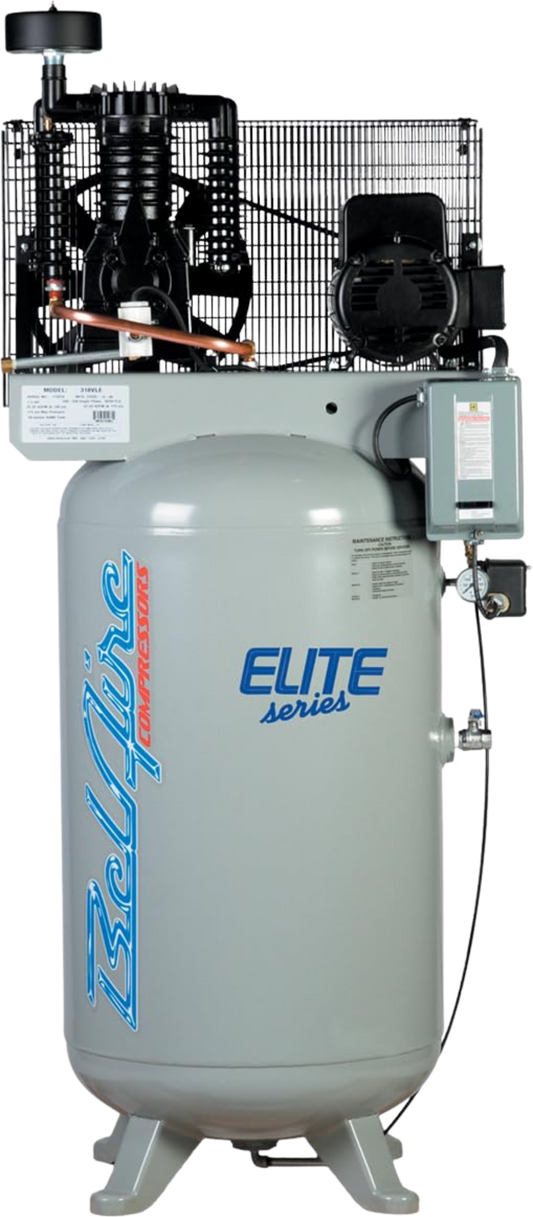 Belaire 318VLE Air Compressor 80 Gallon Two Stage Single Phase 7.5HP 175PSI Elite Series New - 2021119839