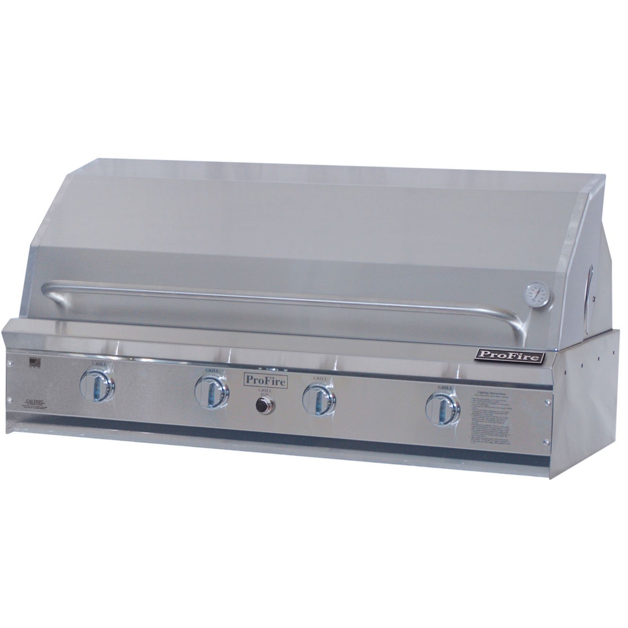 ProFire Briquette Series 48-Inch Built-In Infrared Hybrid Grill With Rotisserie - BQPF48RIH-P