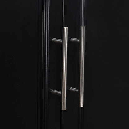 HomCom Rolling Kitchen Island with Storage, Portable Kitchen Cart with Stainless Steel Top - B071YMR7FJ-1