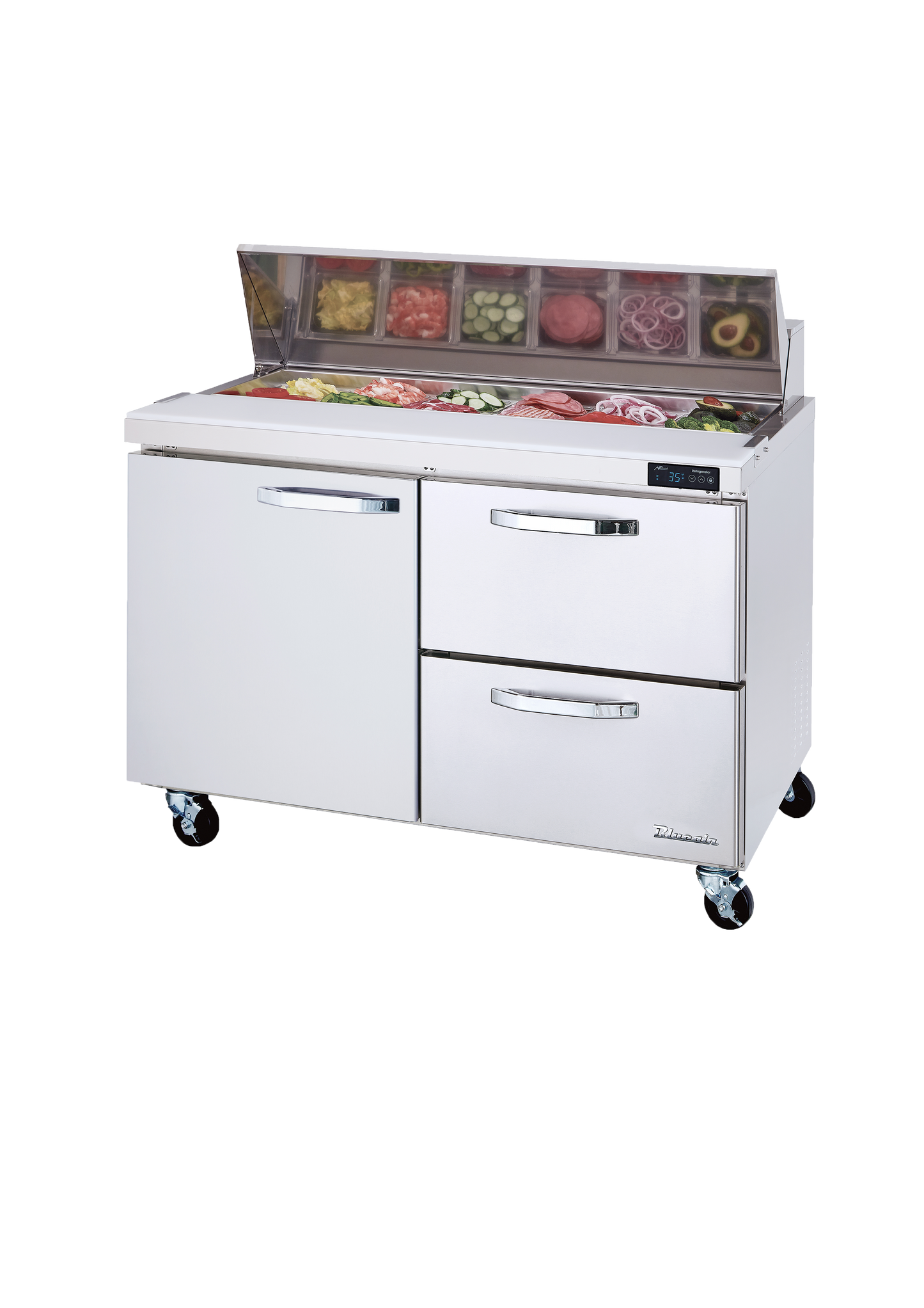 Blue Air  60" Wide 2 Drawer Sandwich Prep Table - BLPT60-D2R-HC