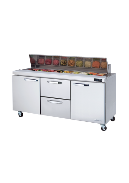 Blue Air  72" Wide 2 Drawer Sandwich Prep Table - BLPT72-D2M-HC