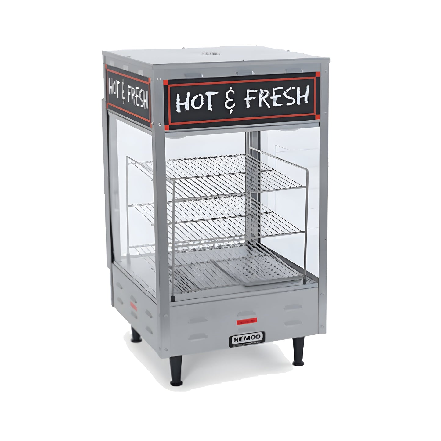Nemco 6454-2 Pass-Thru Countertop Heated Merchandiser with 3 15" Square Shelves - NE64542
