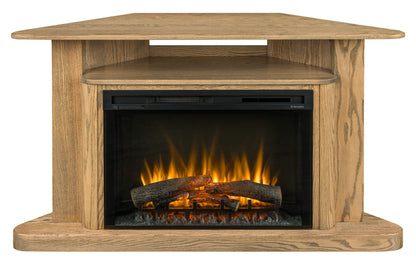 QW Amish Shelburn Corner Fireplace w/ Media Opening - 195G-655