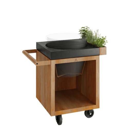 OFYR Kamado Table Corten 65 PRO Concrete The Bastard - O-K-T-65-PRO-TW-KJ