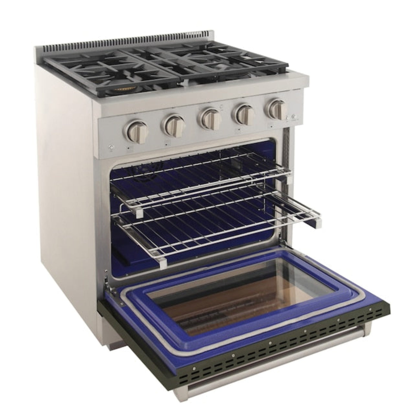 Kucht Professional 30" 4.2 cu. ft. Propane Gas Range in Olive Green with True Simmer Burners, KFX3000X/LP-G - KFX3000X/LP-G