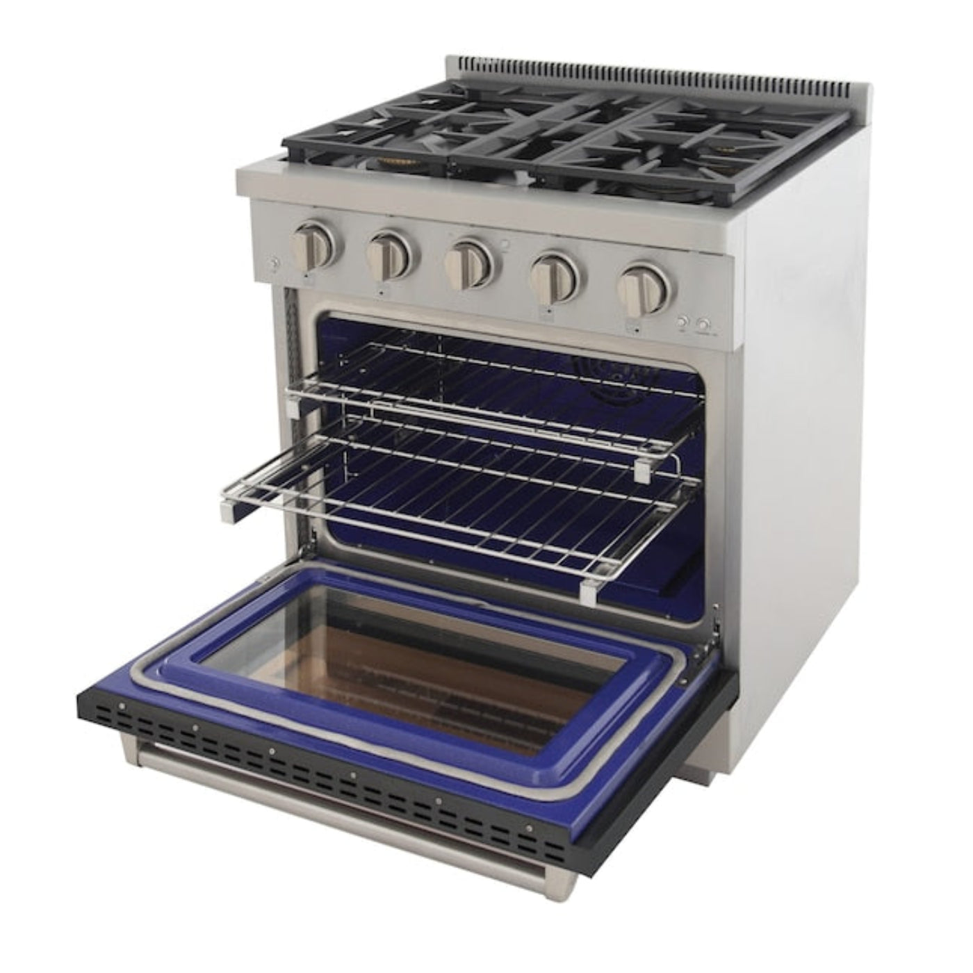 Kucht Professional 30" 4.2 cu. ft. Propane Gas Range in Cement Gray with True Simmer Burners, KFX3000X/LP-GY - KFX3000X/LP-GY