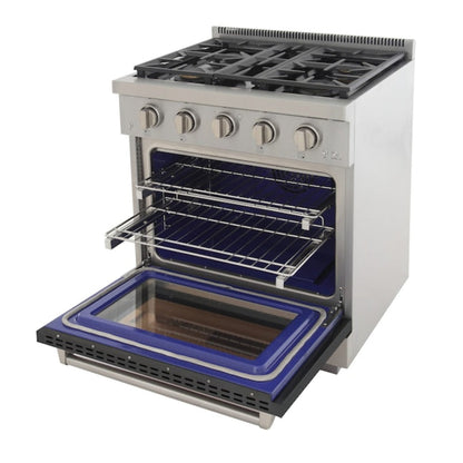 Kucht Professional 30" 4.2 cu. ft. Natural Gas Range in Cement Gray with True Simmer Burners, KFX3000X-GY - KFX3000X-GY