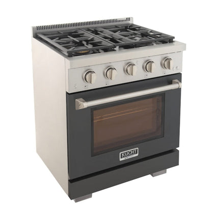 Kucht Professional 30" 4.2 cu. ft. Natural Gas Range in Cement Gray with True Simmer Burners, KFX3000X-GY - KFX3000X-GY