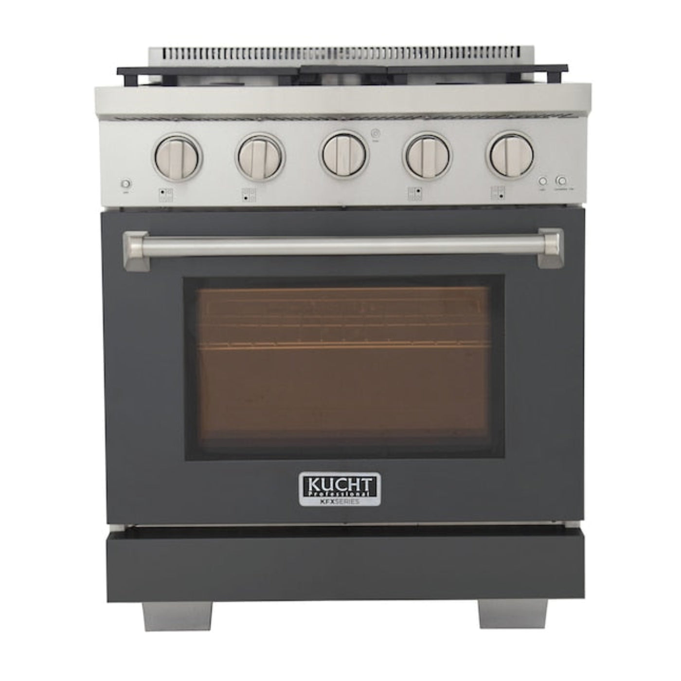 Kucht Professional 30" 4.2 cu. ft. Natural Gas Range in Cement Gray with True Simmer Burners, KFX3000X-GY - KFX3000X-GY