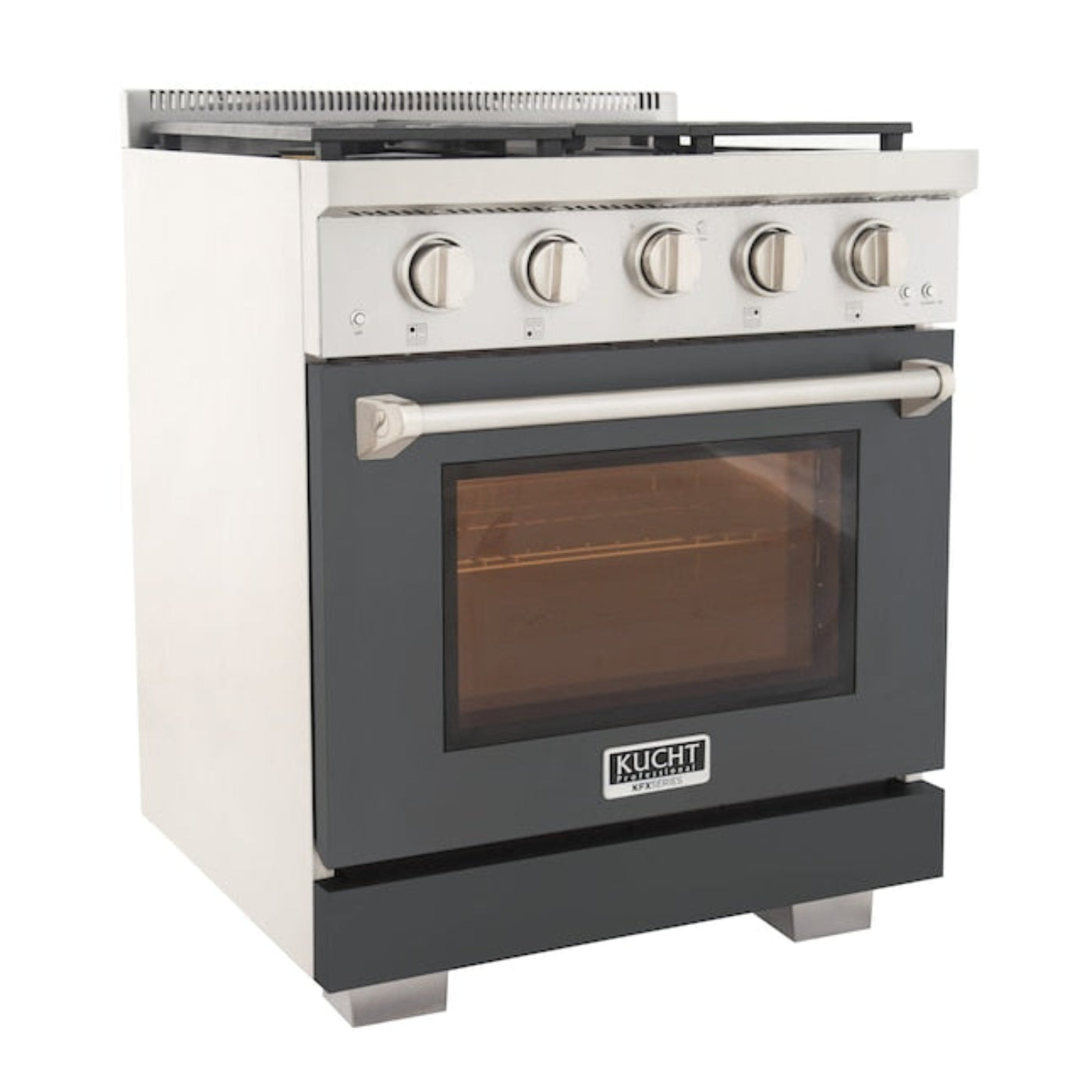 Kucht Professional 30" 4.2 cu. ft. Natural Gas Range in Cement Gray with True Simmer Burners, KFX3000X-GY - KFX3000X-GY