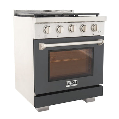 Kucht Professional 30" 4.2 cu. ft. Natural Gas Range in Cement Gray with True Simmer Burners, KFX3000X-GY - KFX3000X-GY