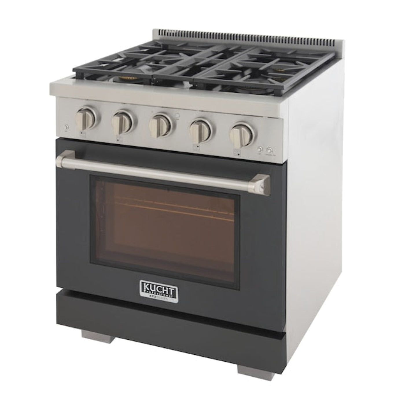 Kucht Professional 30" 4.2 cu. ft. Natural Gas Range in Cement Gray with True Simmer Burners, KFX3000X-GY - KFX3000X-GY