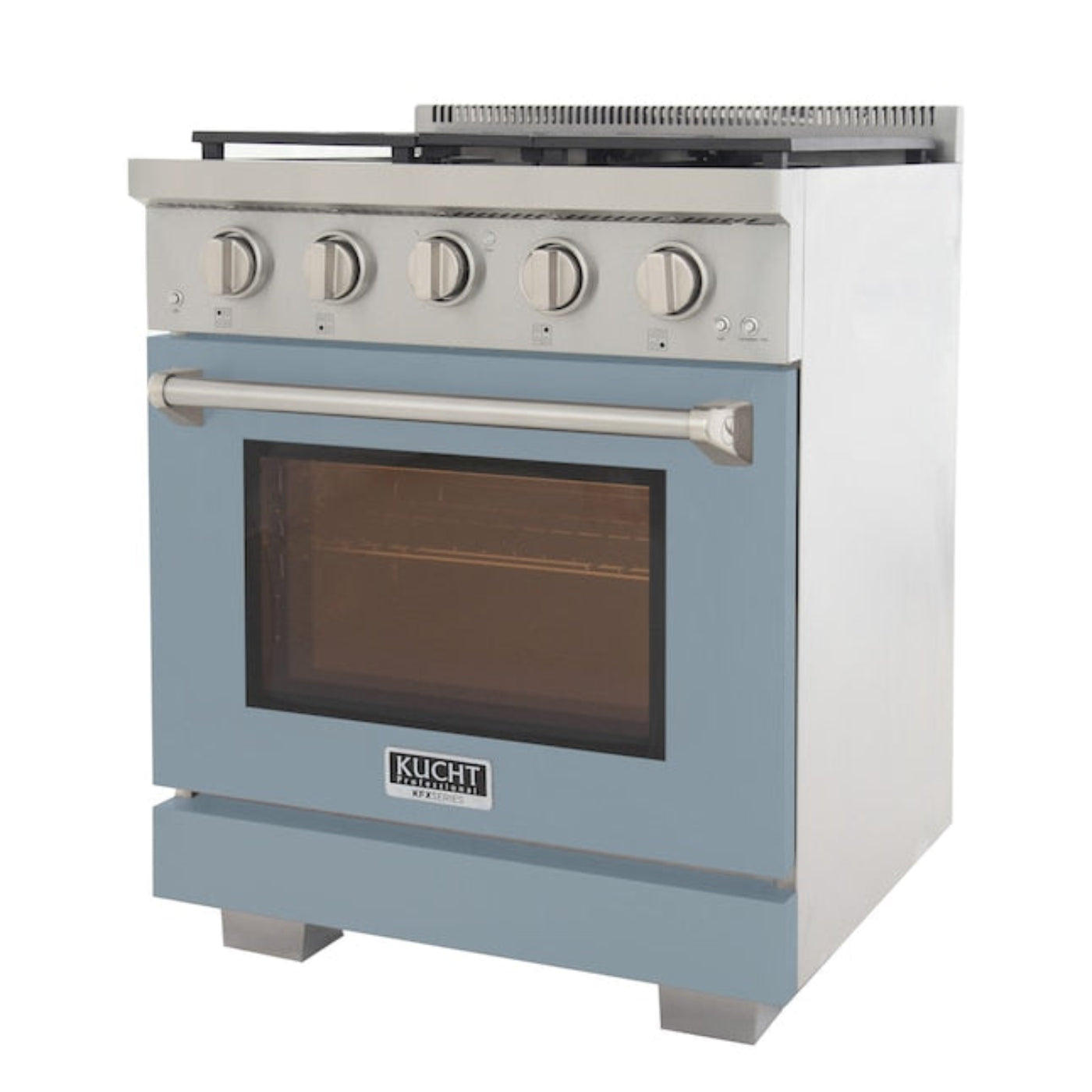 Kucht Professional 30" 4.2 cu. ft. Propane Gas Range in Light Blue with True Simmer Burners, KFX3000X/LP-LB - KFX3000X/LP-LB