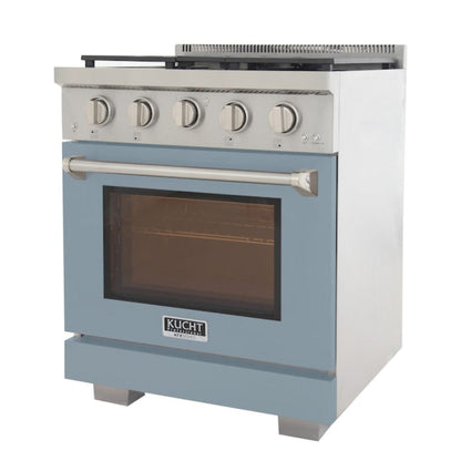 Kucht Professional 30" 4.2 cu. ft. Propane Gas Range in Light Blue with True Simmer Burners, KFX3000X/LP-LB - KFX3000X/LP-LB
