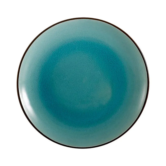 CAC China  Coupe Plate Lake Blue 12" Case of 12 Pcs - 666-21-BLU