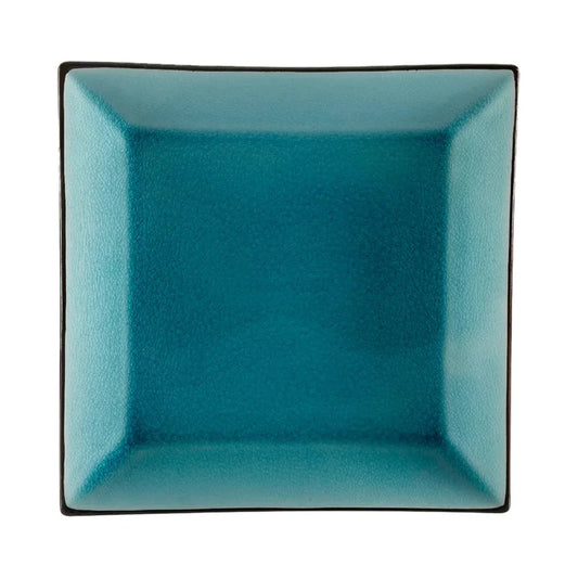 CAC China  Square Plate Lake Blue 9" Case of 24 Pcs - 666-8-BLU
