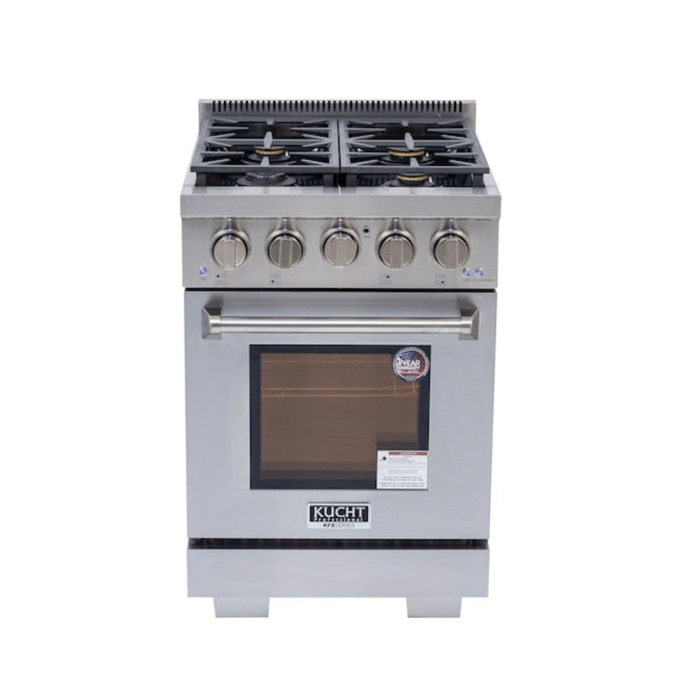 Kucht Professional 24" 2.5 cu. ft. Natural Gas Range in Stainless Steel with True Simmer Burners -  KFX2400X-S