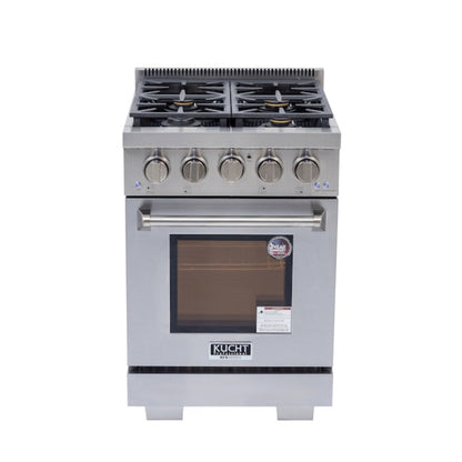 Kucht Professional 24" 2.5 cu. ft. Propane Gas Range in Stainless Steel with True Simmer Burners -  KFX2400X/LP-S