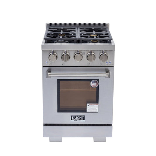 Kucht Professional 24" 2.5 cu. ft. Propane Gas Range in Stainless Steel with True Simmer Burners -  KFX2400X/LP-S