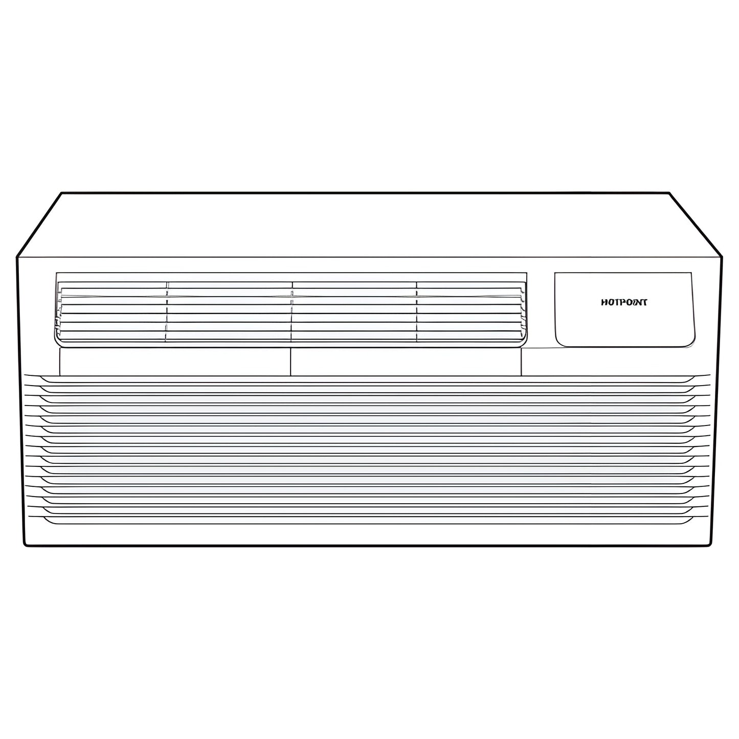 HOTPOINT PTAC Heat Pump Unit with Electric Heat Backup 230/208V, 30amp - AH12H12D5B-KT