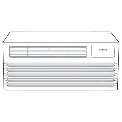 HOTPOINT PTAC Heat Pump Unit with Electric Heat Backup 230/208V, 30amp - AH12H12D5B-KT