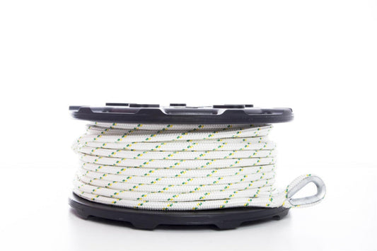 Portable Winch Double Braided 1/2" x 328' Polyester Rope with Splices & Thimbles - PW,PCA-1213M2ESC