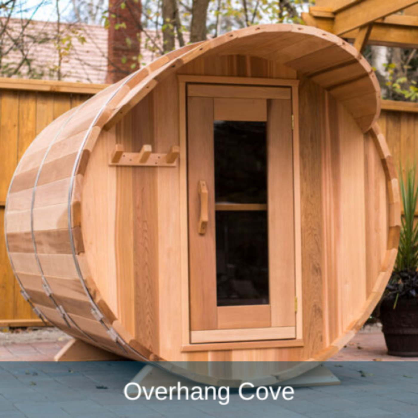 Dundalk LeisureCraft Panoramic View Knotty Cedar Barrel Sauna - DLKNOTYYCBS