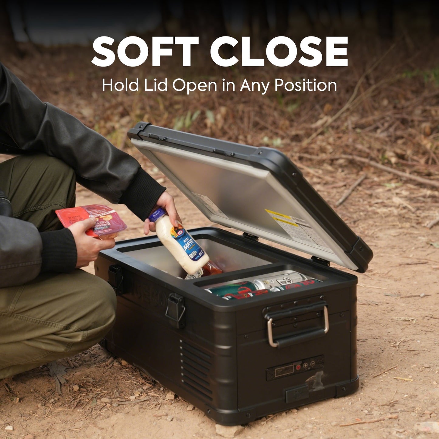 ICECO21QT APL20 Black Single Zone Aluminum Freezer With Magnetic Power Bank - APL20-Black+Magnetic Battery