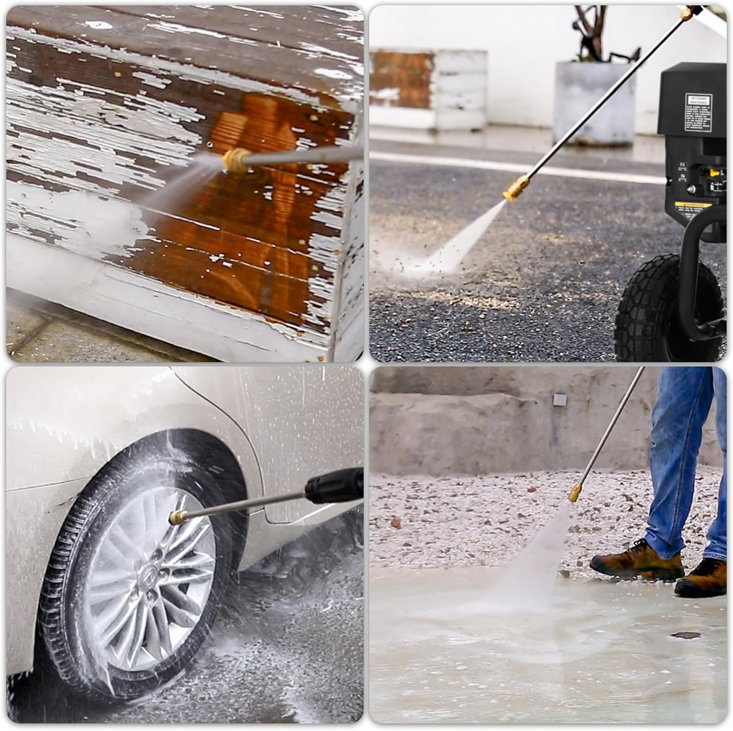 BILT HARD Commercial Pressure Washer, 4000 PSI 4.0 GPM Gas Power Washer Heavy Duty, 302cc Engine, Include Spray Gun and Wand, 5 QC Nozzle Tips, 50 Ft Hose with 3/8" Quick Connect - THA-0356